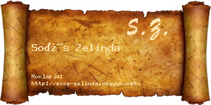 Soós Zelinda névjegykártya